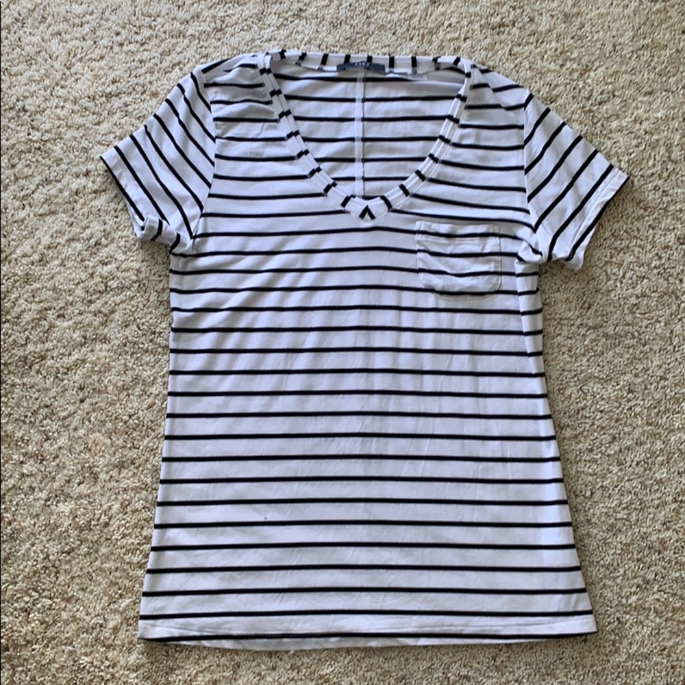 Tart back and white strip top. Size small